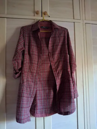 Camisa de cuadros manga larga