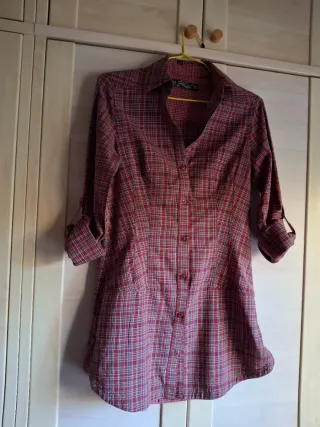 Camisa de cuadros manga larga