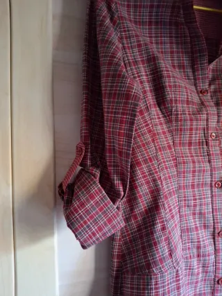 Camisa de cuadros manga larga