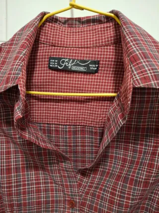 Camisa de cuadros manga larga