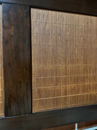 Cabecero de cama madera y bambú