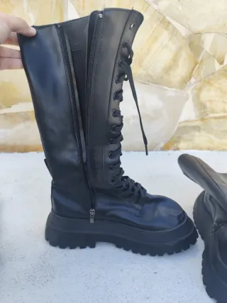 Botas altas negras con plataforma