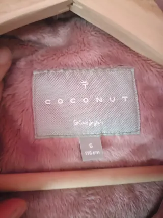 Plumífero niña capucha desmontable y con cinturón