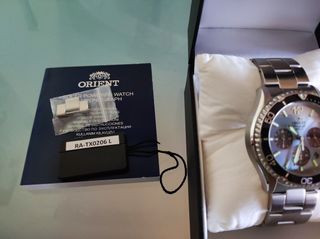 Reloj Orient Solar Cronógrafo 200m azul claro