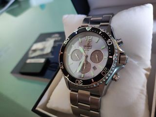 Reloj Orient Solar Cronógrafo 200m azul claro