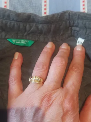 Camisa Benetton Bombazina Verde Tamanho 40