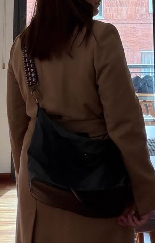 Bolso Lacrem verde con correa multicolor