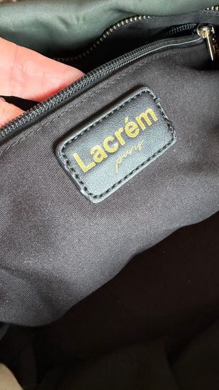 Bolso Lacrem verde con correa multicolor