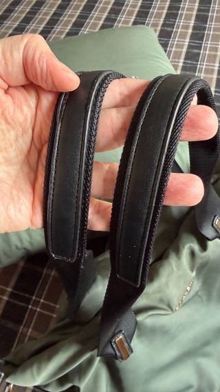 Bolso Lacrem verde con correa multicolor