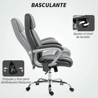 Silla de Oficina Ergonómica con Masaje y Calor
