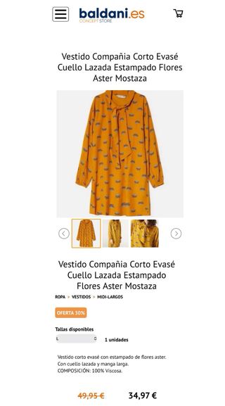 Vestido Compañía Fantástica estampado floral