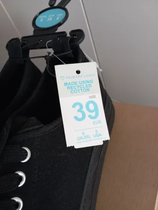 NUEVAS!!! Zapatillas Negras Plataforma Talla 39