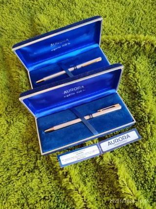 Bolígrafos Aurora Plata Maciza 925