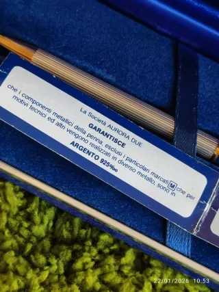 Bolígrafos Aurora Plata Maciza 925