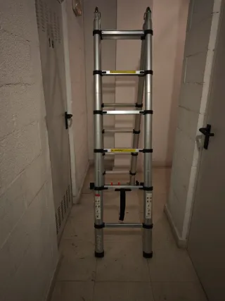 Escalera telescópica de metal