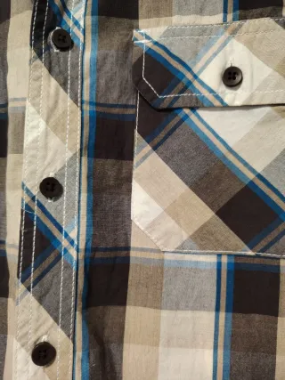 Camisa cuadros chico algodón talla S
