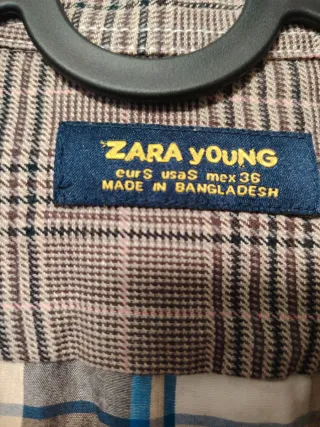 Camisa cuadros chico algodón talla S