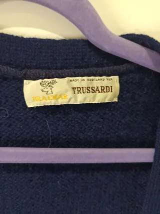 Cardigan Trussardi Uomo Blu Vintage