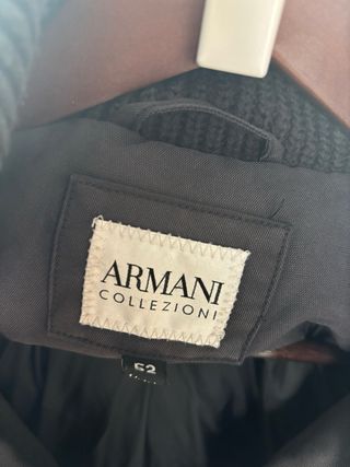 Abrigo Plumas Armani gris oscuro