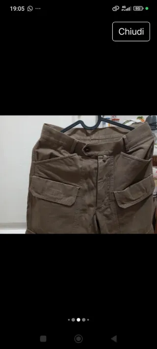 Pantaloni cargo marroni nuovi tolto solo etichetta