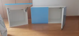 Armarios Metod Ikea Blanco y madera.