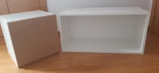 Armarios Metod Ikea Blanco y madera.