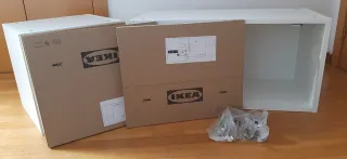 Armarios Metod Ikea Blanco y madera.