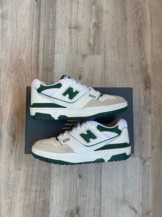 New Balance 550 Blanco y Verde