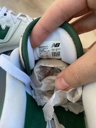 New Balance 550 Blanco y Verde