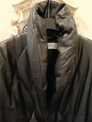 Cazadora Piel Mango acolchada para chica