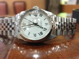 Rolex DateJust 16000  año 1985 Plata Blanco