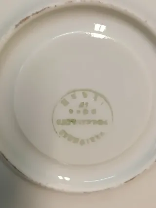 Servizio tazzine caffè porcellana oro decorato