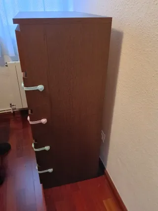 Cómoda MALM 6 Cajones Madera Oscura