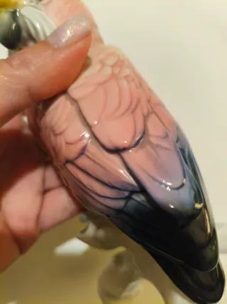 Pappagallo cacatua Karl Ens porcellana policroma