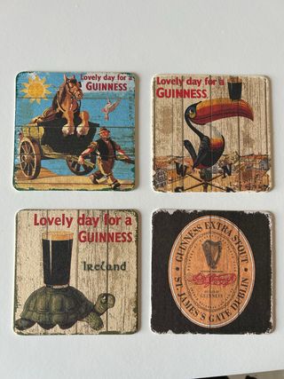 Set 4 sottobicchieri Guinness