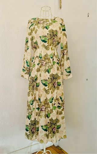 Vestido largo floral Zara T/36