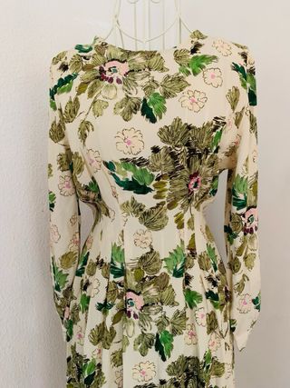 Vestido largo floral Zara T/36