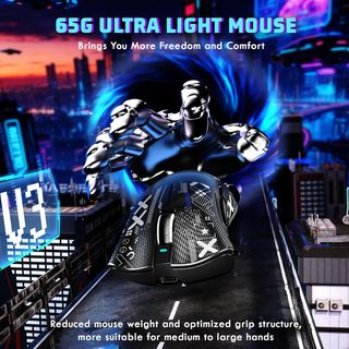 Ratón gaming MAMBASNAKE V3 2,4G, BT, cable NUEVO