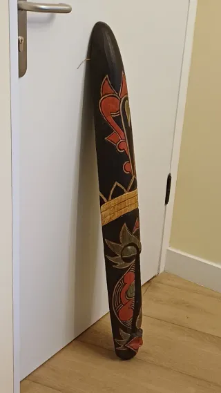 Máscara africana madera 1 metro d larga