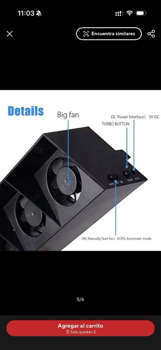 Ventilatore Turbo PS4 Fat Refrigerator Cooler