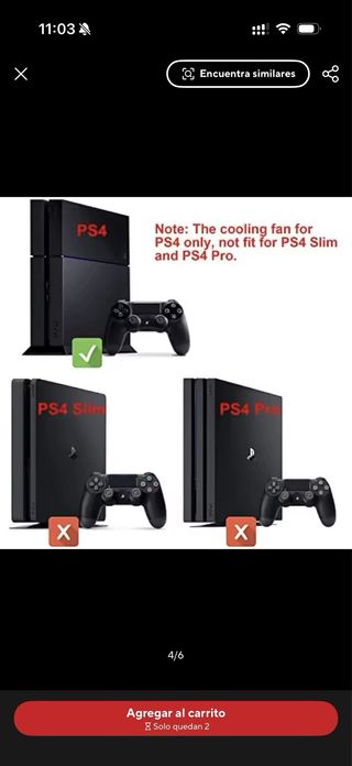 Ventilatore Turbo PS4 Fat Refrigerator Cooler