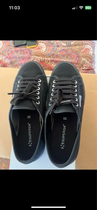 Zapatillas Superga Negras Nuevas Talla 39