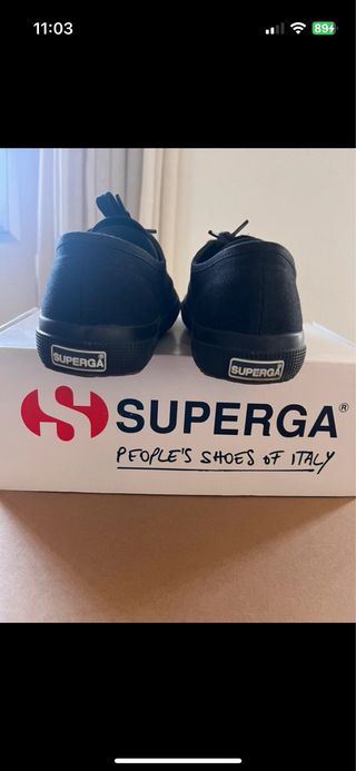 Zapatillas Superga Negras Nuevas Talla 39