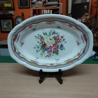 Piatto ovale porcellana decorato