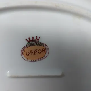 Piatto ovale porcellana decorato