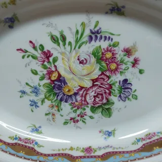 Piatto ovale porcellana decorato