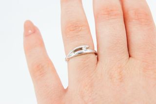 Solitario De Oro Blanco De 18K.. Ref: 072-01-00121