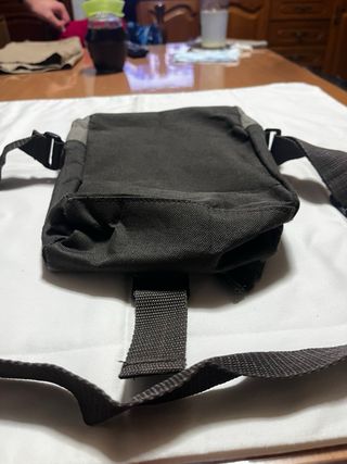 Borsa a tracolla uomo nero e grigio