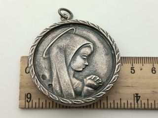 Medalla de Plata Antigua Virgen María