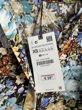 Vestido estampado floral Zara